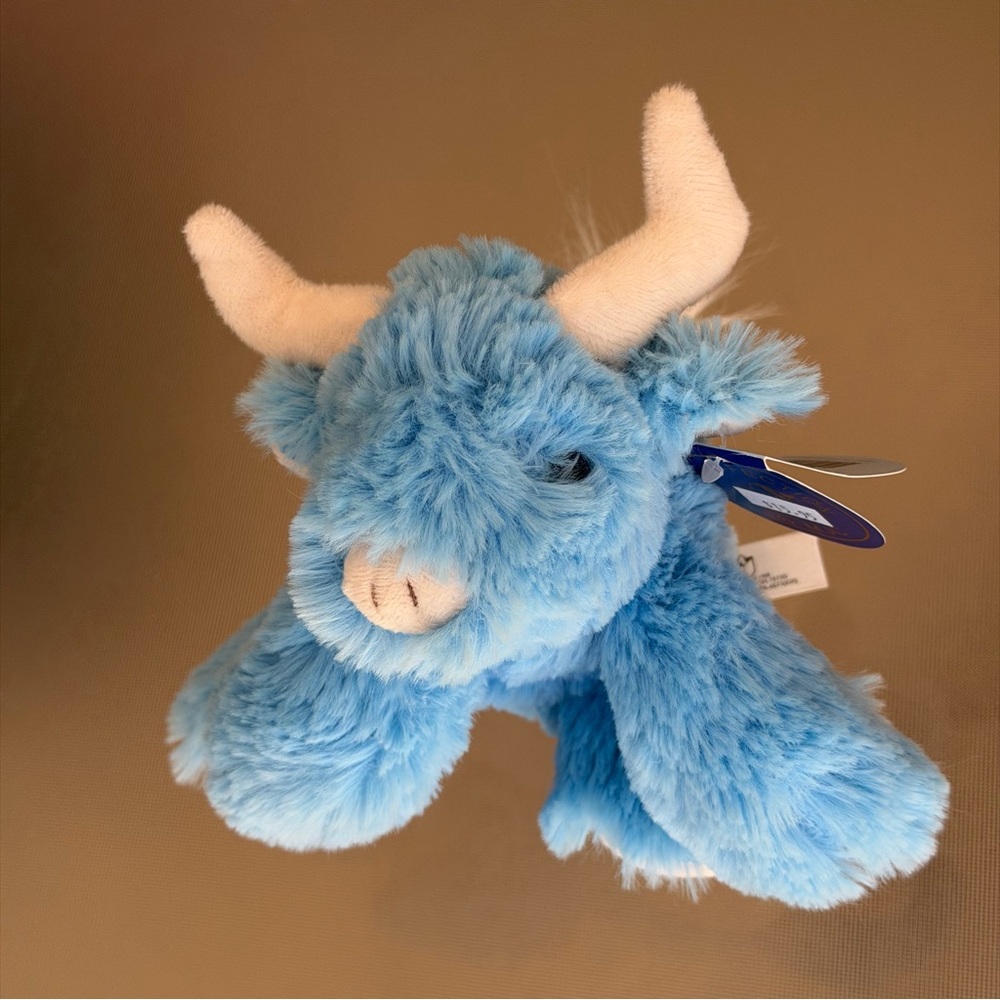 PURRFECTION by MJC 8" Blue Bull Plush Stuffed Animal Toy NWT 90s Vintage - Picture 3 of 13
